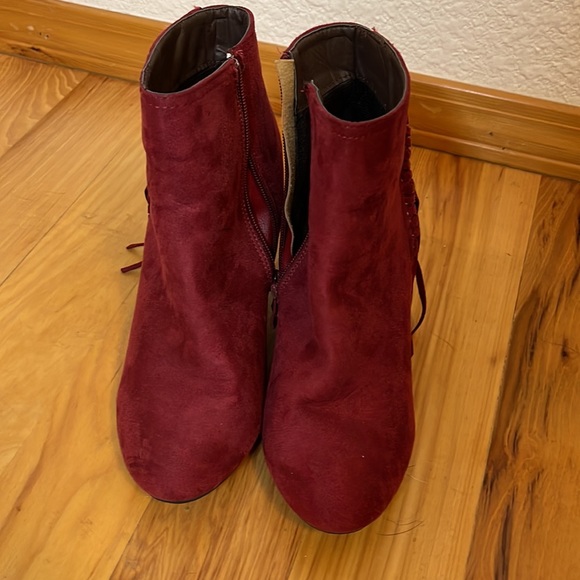 Burgundy Booties - Picture 3 of 3